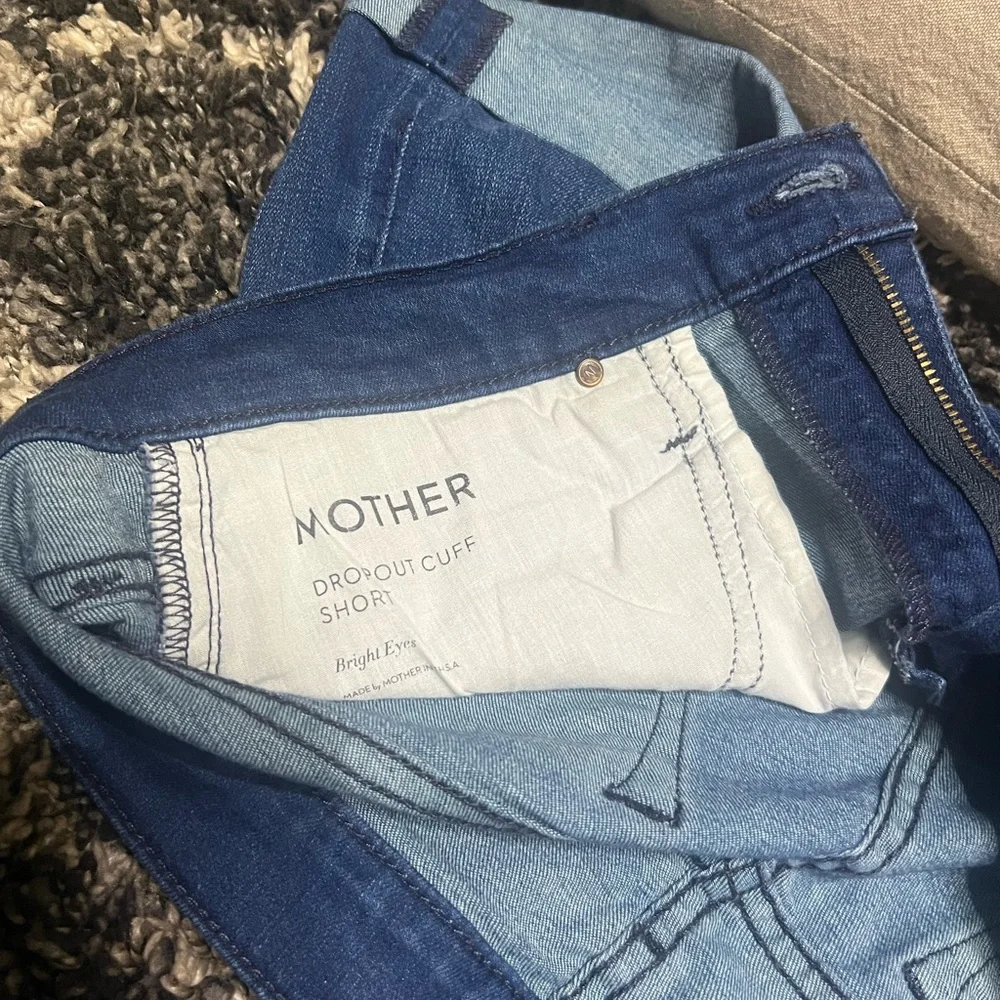 💓 Mother Dropout Cuff Shorts in the "Bright Eyes" wash💓 Size 29 - Picture 4 of 5